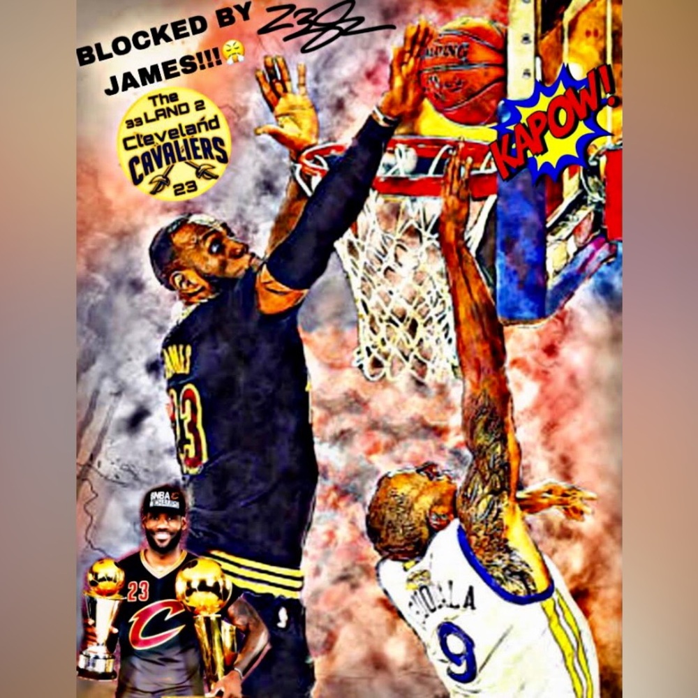 NEW! LEBRON JAMES CAVS 8.5x11 ULTRA GLOSSY COLOR ART ORIGINAL FULL PAGE POSTER!